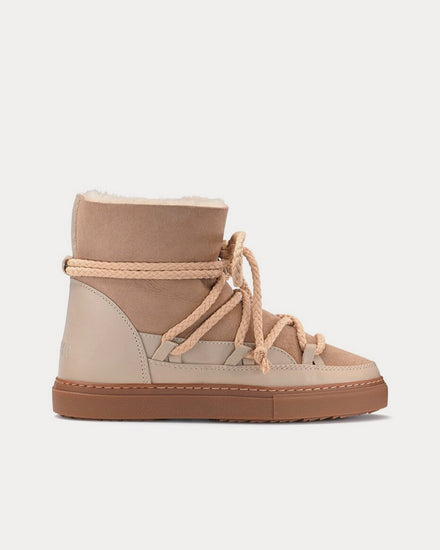 INUIKII Classic Suede Beige High Top Sneakers - 1