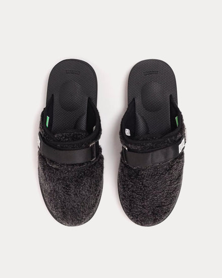 Suicoke x John Elliott Zavo Polar Fleece Black Slides - 2
