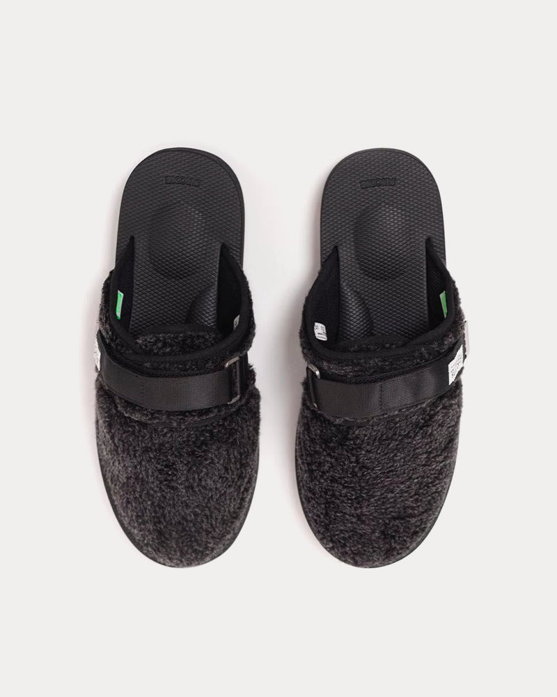 Suicoke x John Elliott Zavo Polar Fleece Black Slides - 2