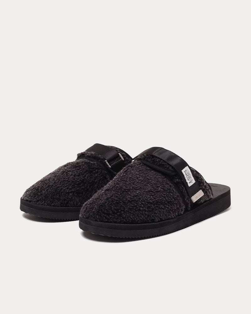 Suicoke x John Elliott Zavo Polar Fleece Black Slides - 3