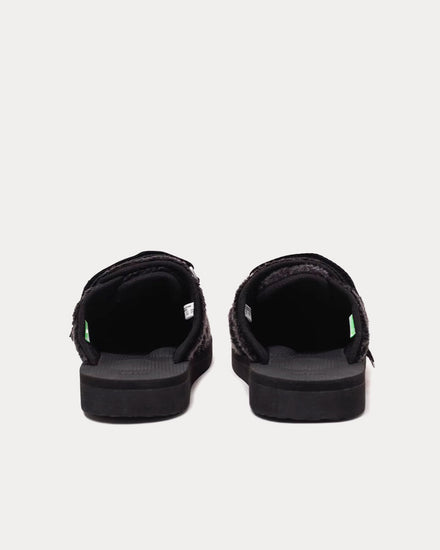 Suicoke x John Elliott Zavo Polar Fleece Black Slides - 4