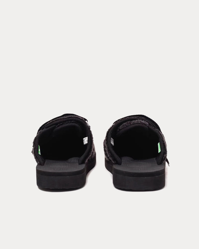 Suicoke x John Elliott Zavo Polar Fleece Black Slides - 4