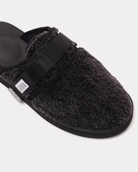 Suicoke x John Elliott Zavo Polar Fleece Black Slides - 5