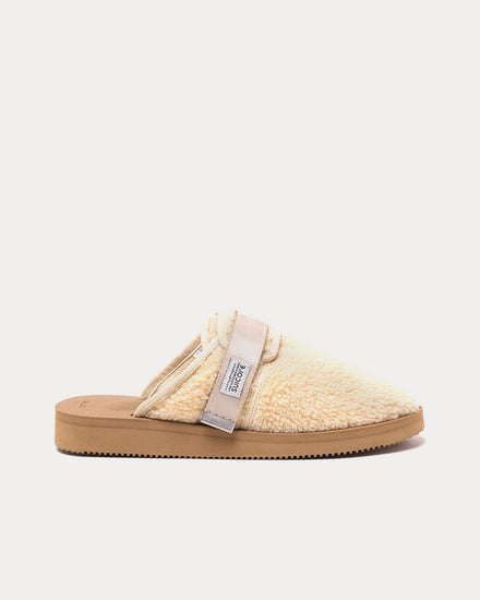 Suicoke x John Elliott Zavo Polar Fleece Cream Slides - 1