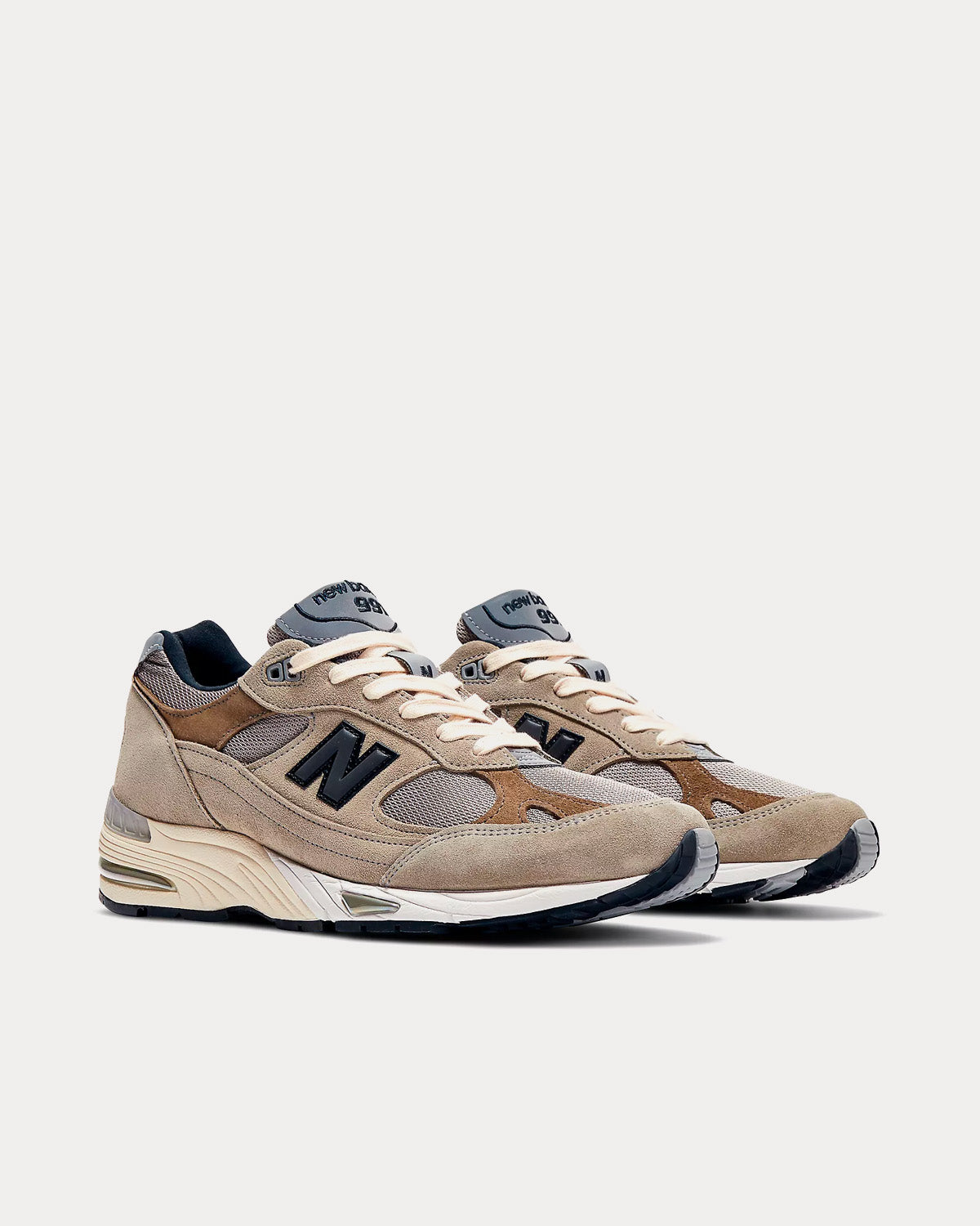 New Balance x Jjjjound - MADE in UK 991 Cobblestone with Covert Green and Black Low Top Sneakers