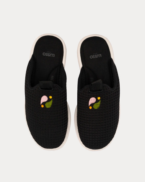 x Jolie Pelli Black Slip Ons