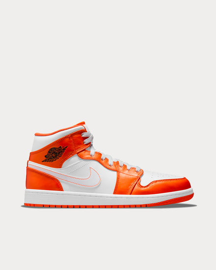 Jordan Air Jordan 1 Mid Electro Orange High Top Sneakers - 1