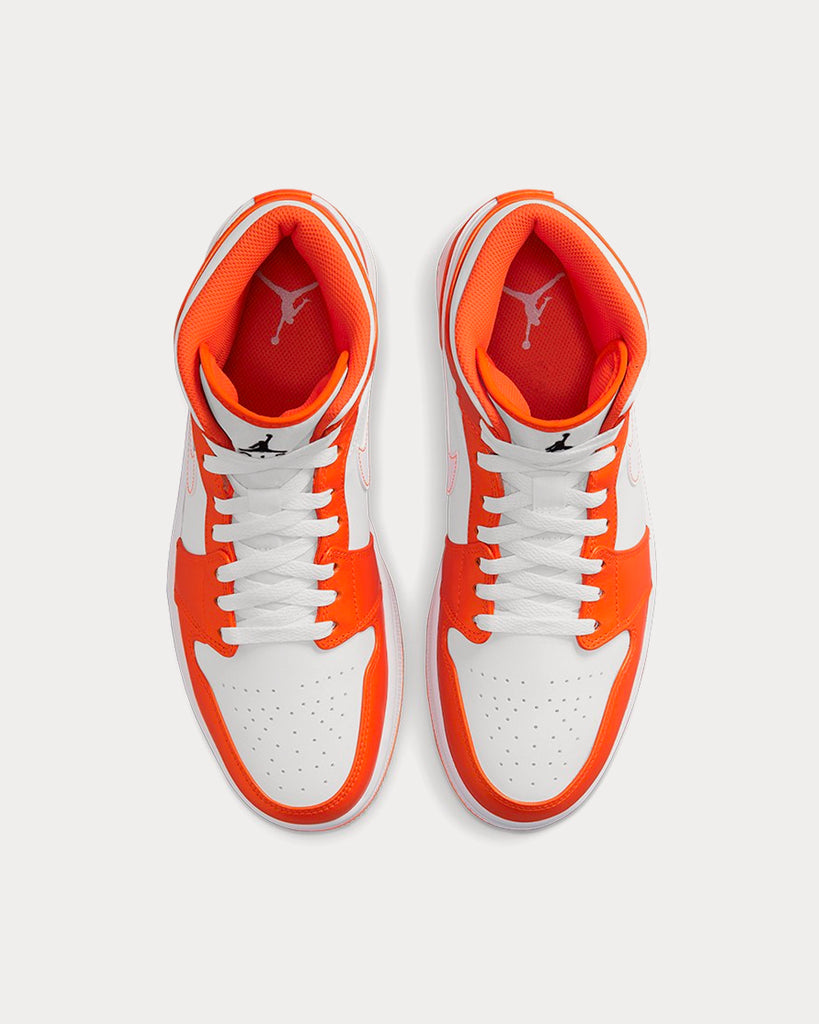 Jordan Air Jordan 1 Mid Electro Orange High Top Sneakers Sneak