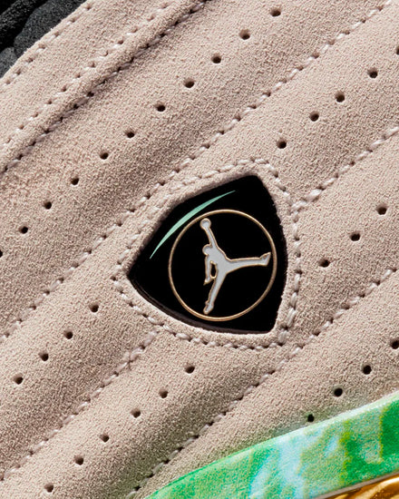 Jordan x Aleali May Air Jordan Retro 14 SP Sand / White / Black High Top Sneakers - 6