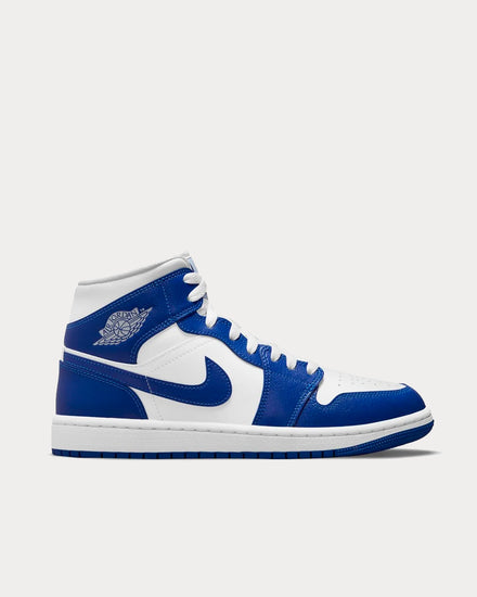 Jordan Air Jordan 1 Mid White / Hyper Royal / White High Top Sneakers - 1