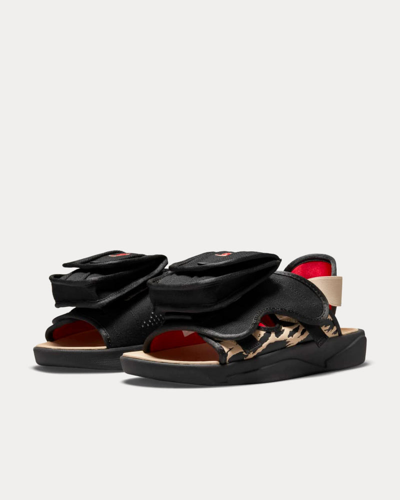 Jordan x SoleFly LS Slide Black / Sport Red Slip Ons - 2
