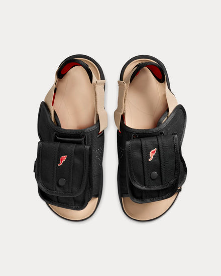 Jordan x SoleFly LS Slide Black / Sport Red Slip Ons - 3