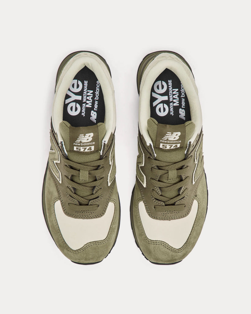 New Balance x Junya Watanabe 574 Suede Khaki Low Top Sneakers