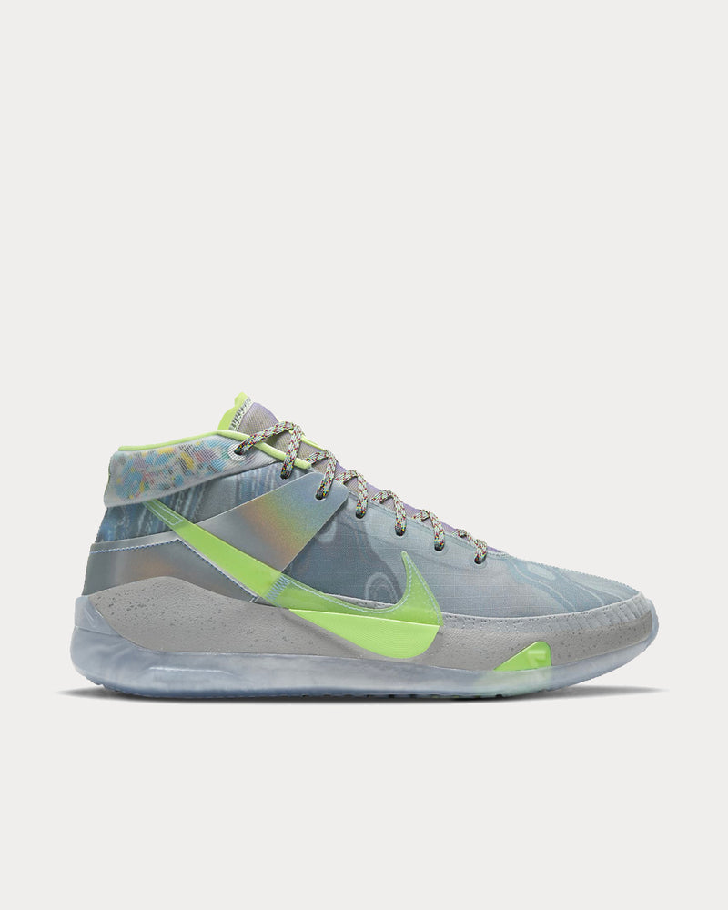 Nike KD13 'Play for the Future' Platinum Tint/Metallic Silver/Royal Pulse/Barely Volt High Top Sneakers - 1