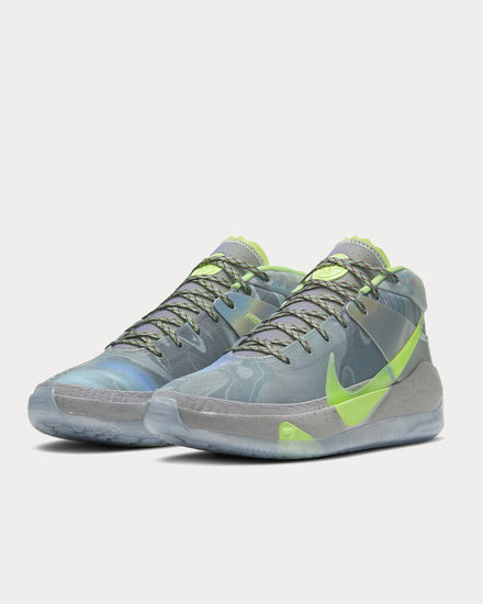 Nike KD13 'Play for the Future' Platinum Tint/Metallic Silver/Royal Pulse/Barely Volt High Top Sneakers - 2