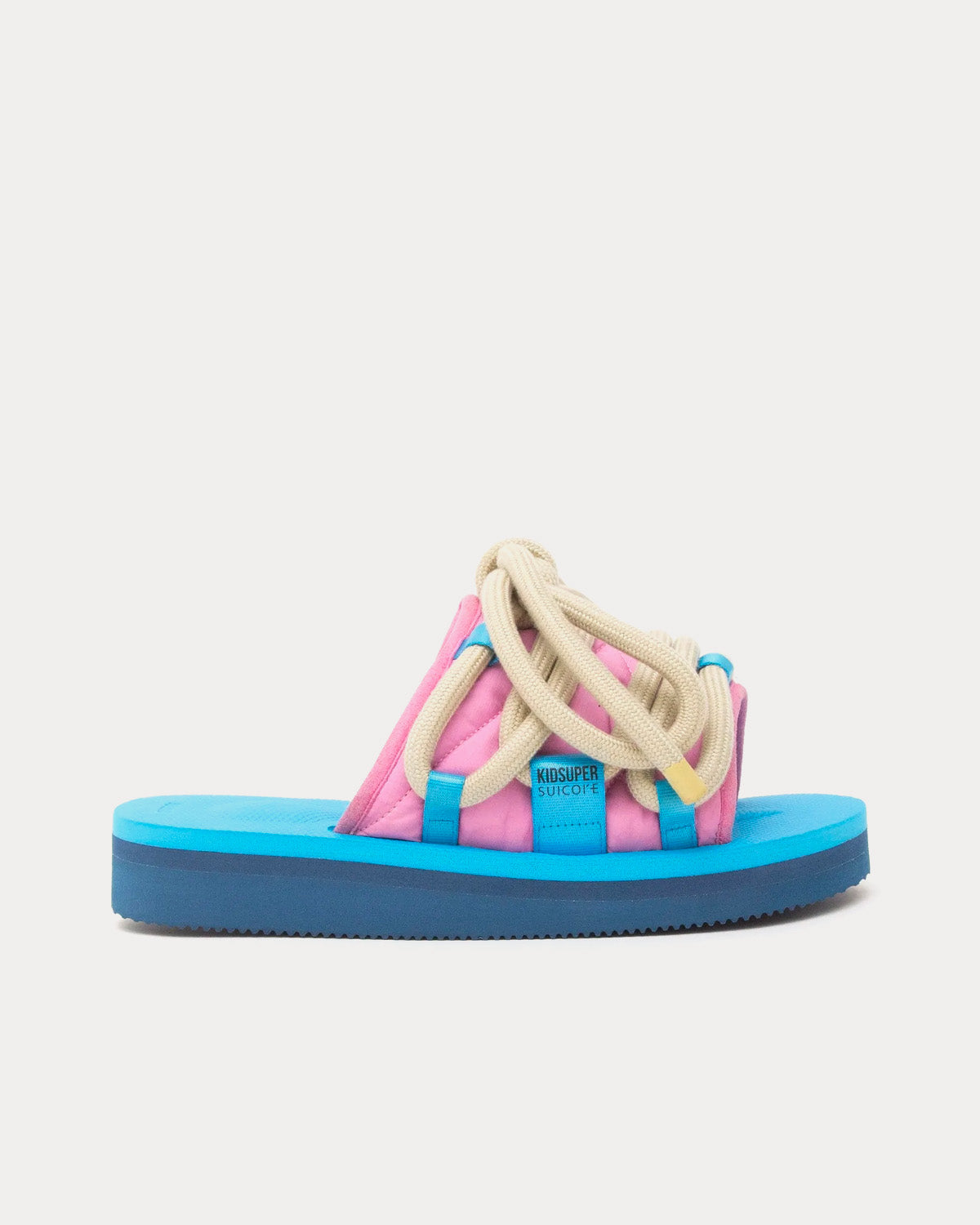 Suicoke x KidSuper - Moto Blue / Pink Sandals