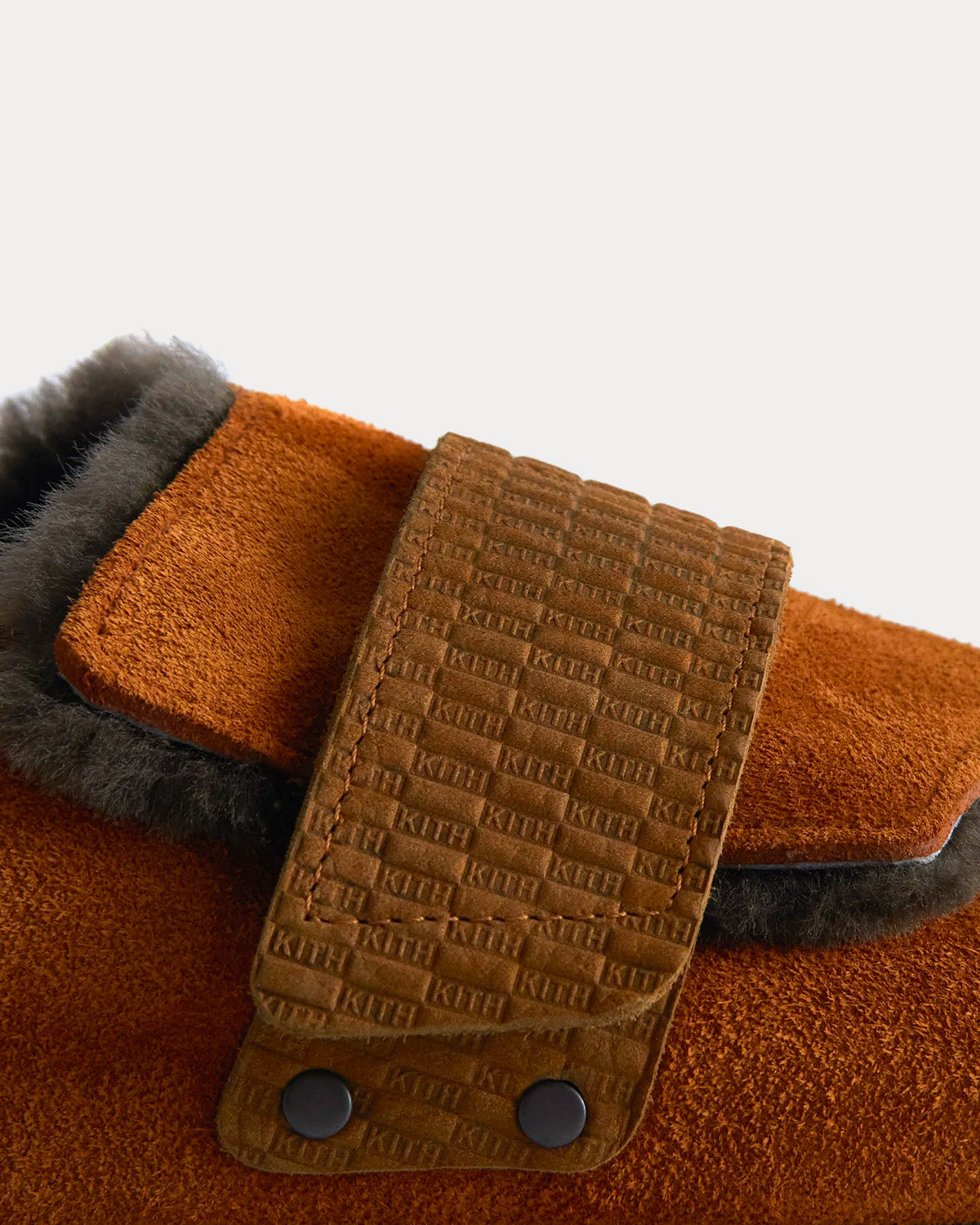 Birkenstock x Kith - Kyoto VL Shearling Mink Slip On Sandals