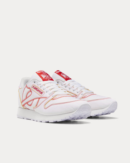 Reebok x Kanghyuk Classic Leather Cloud White / Primal Red / Black Low Top Sneakers - 3