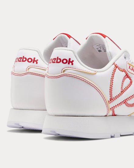 Reebok x Kanghyuk Classic Leather Cloud White / Primal Red / Black Low Top Sneakers - 4