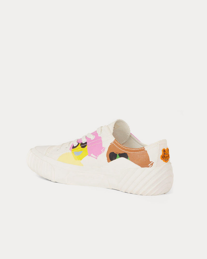 Kenzo Tribute White Low Top Sneakers - 3
