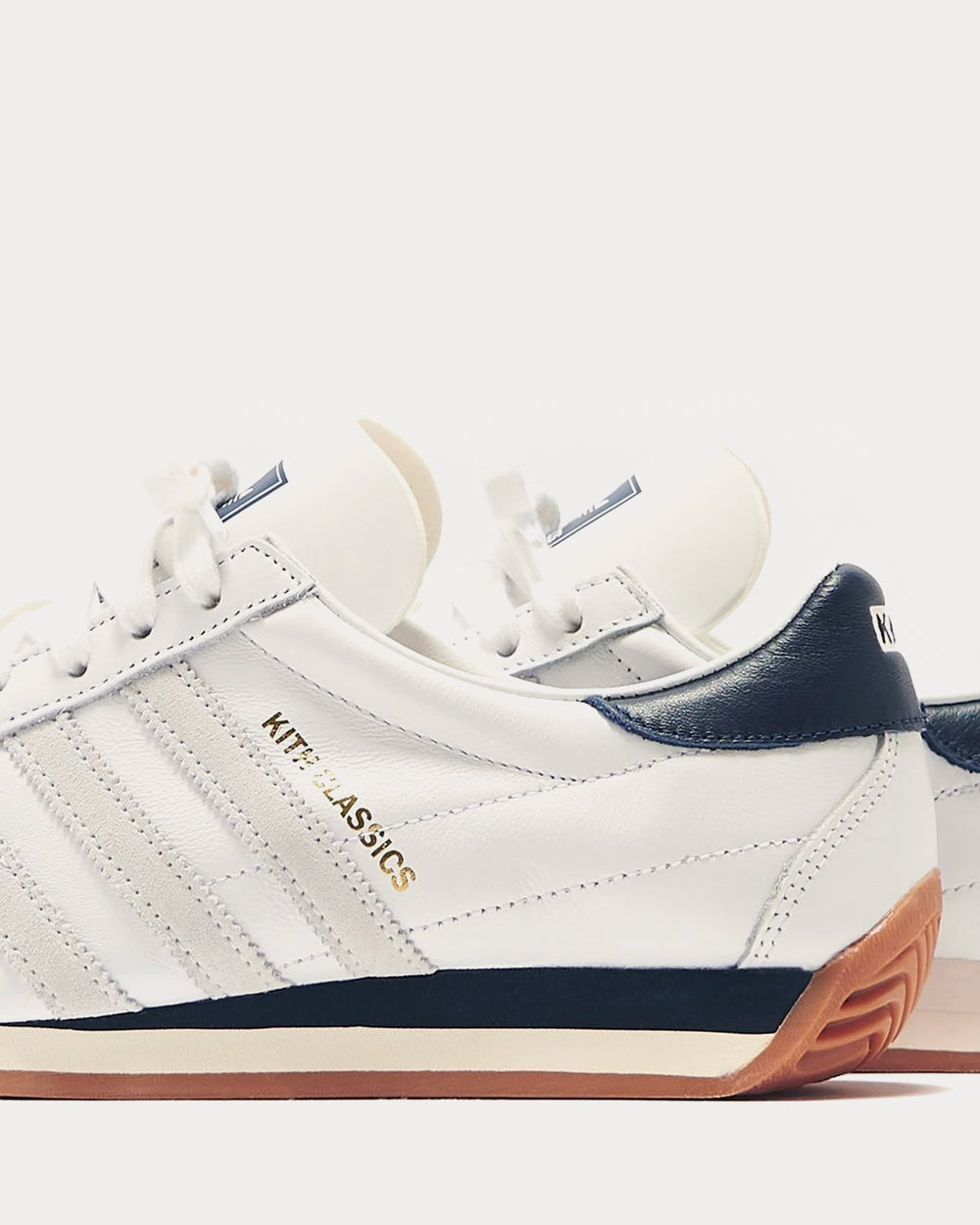 Adidas x Kith - Classics Program Country White / Collegiate Blue / Gold Low Top Sneakers