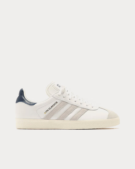 Adidas x Kith Men's Classics Program Gazelle White / Collegiate Blue / Gold Low Top Sneakers Adidas x Kith Men's Classics Program Gazelle White / Collegiate Blue / Gold Low Top Sneakers