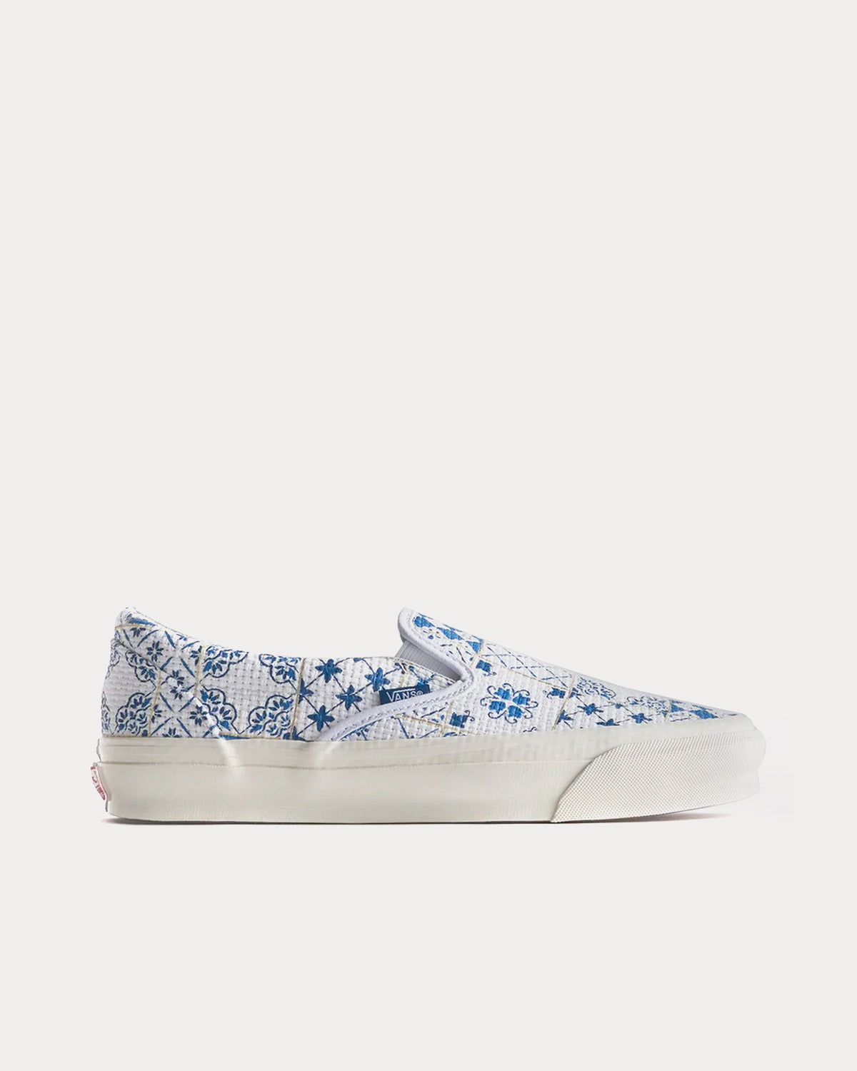 Vans x Kith Unisex Azulejo Tile OG White Slip On Sneakers