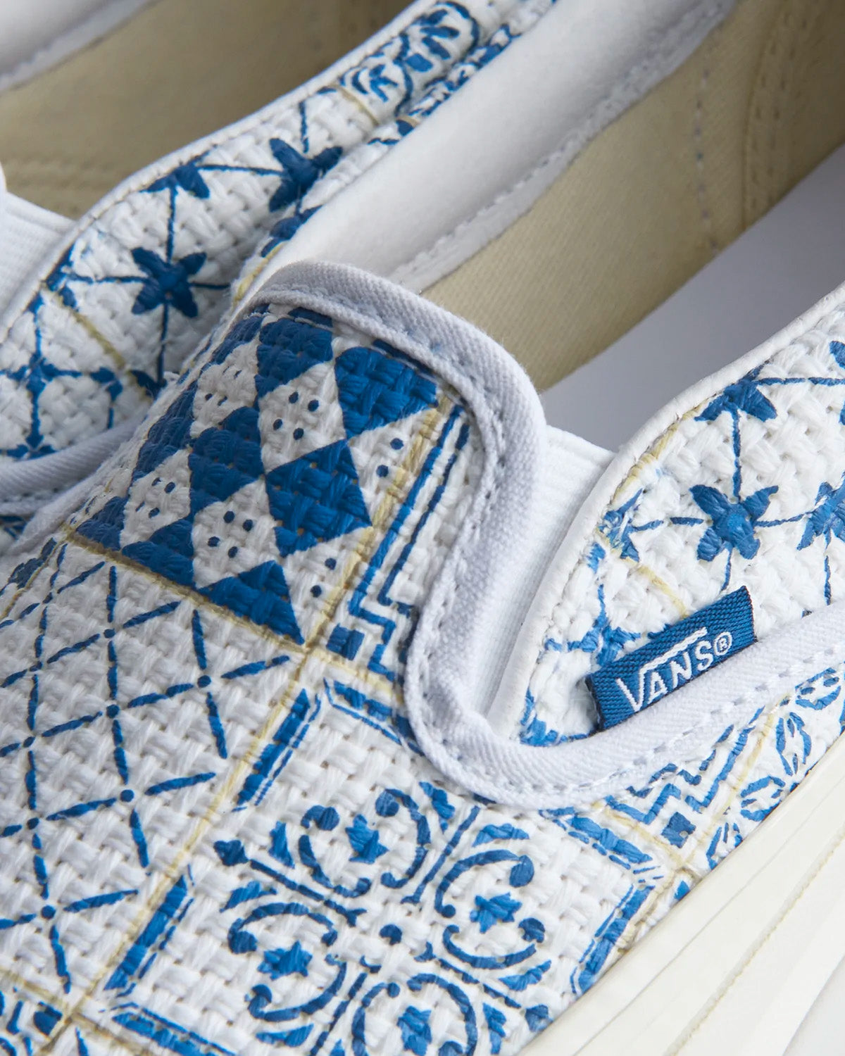 Vans x Kith - Azulejo Tile OG White Slip On Sneakers