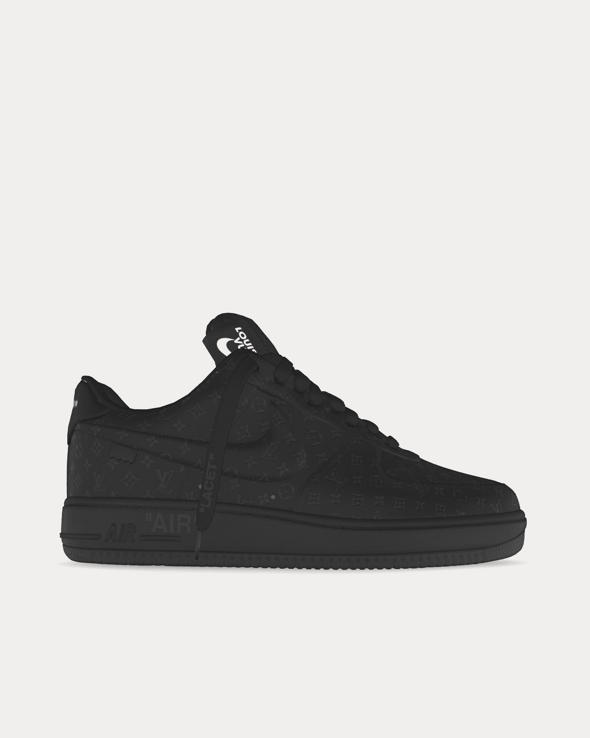 Nike x Louis Vuitton Air Force 1 by Virgil Abloh Black / Black /  Anthracite Low Top Sneakers - Sneak in Peace