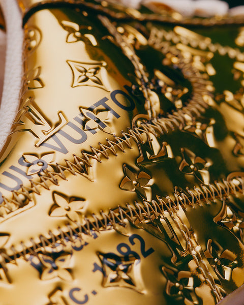 Nike x Louis Vuitton "Air force 1" by Virgil Abloh Met Gold / Met Gold / Baroque Brown / Black Sneakers - Sneak in Peace
