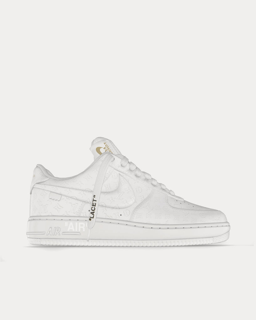 Nike x Louis Vuitton Air Force 1 by Virgil Abloh White / White / White  Low Top Sneakers - Sneak in Peace
