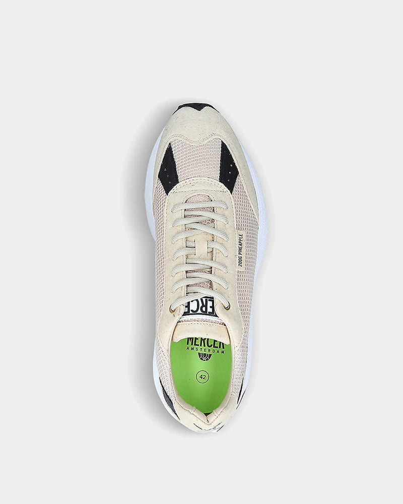 Mercer The Runner vegan-leather mid-top Cream Running trainers - 2