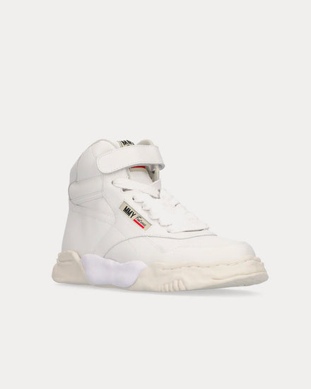 Mihara Yasuhiro Freddie Leather White High Top Sneakers - 3