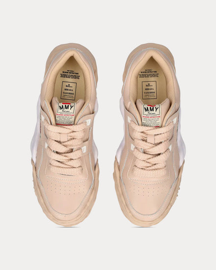 Mihara Yasuhiro Parker Leather Beige Low Top Sneakers - 2