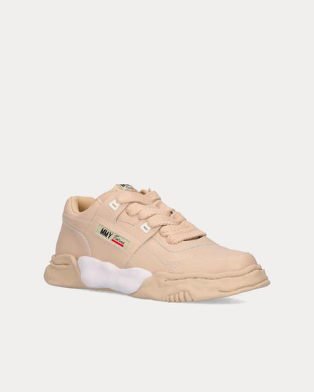 Mihara Yasuhiro Parker Leather Beige Low Top Sneakers - 3
