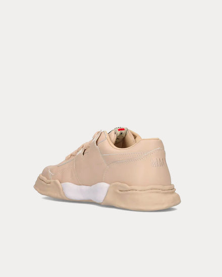 Mihara Yasuhiro Parker Leather Beige Low Top Sneakers - 4