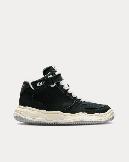 Mihara Yasuhiro Wayne Canvas Black Mid Top Sneakers - 1