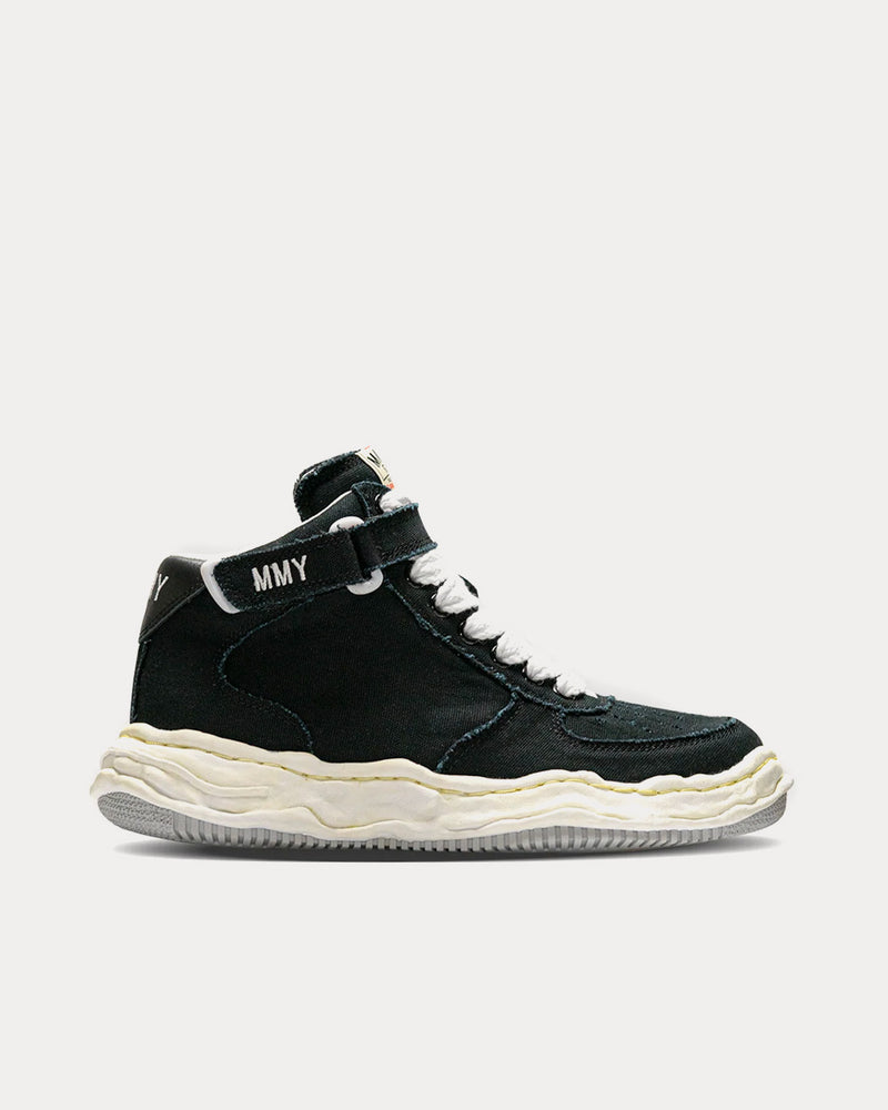 Mihara Yasuhiro Wayne Canvas Black Mid Top Sneakers - 1
