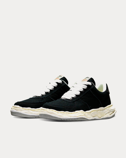 Mihara Yasuhiro Wayne Canvas Black Low Top Sneakers - 2