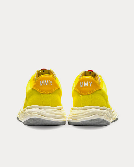 Mihara Yasuhiro Wayne Canvas Yellow Low Top Sneakers - 3