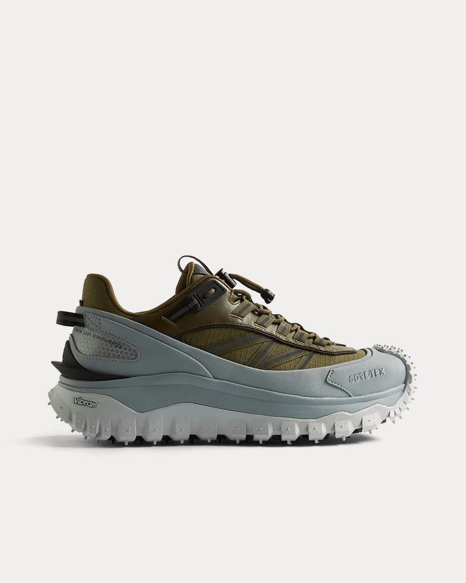 Moncler x END Trailgrip Gore-tex Khaki Green / Grey Running Shoes ...