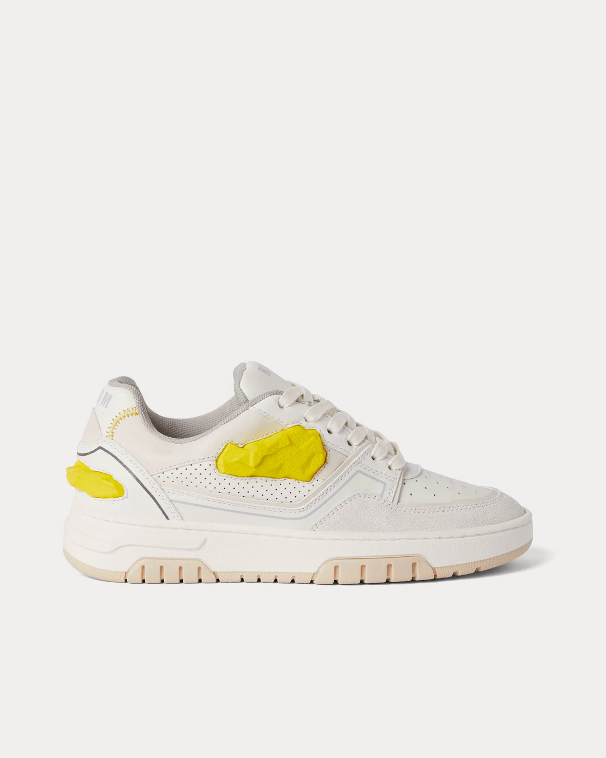 MSGM - RCK White / Yellow Low Top Sneakers