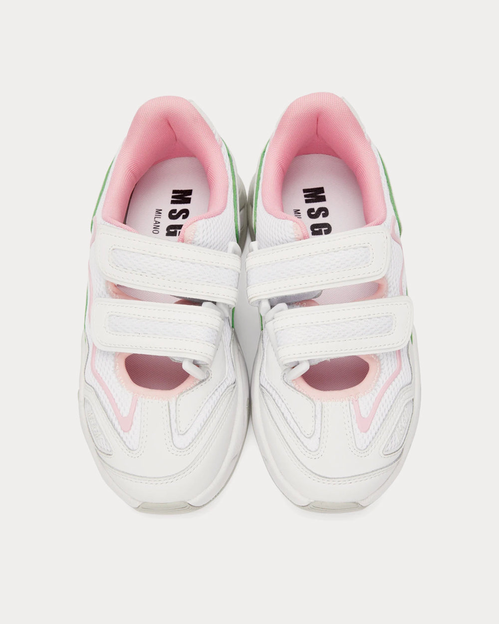 MSGM - Velcro White Low Top Sneakers