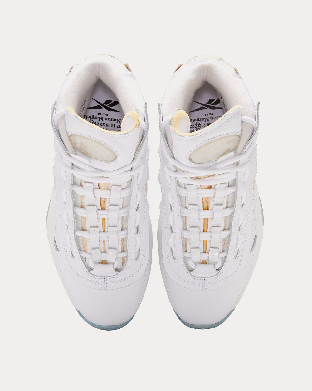 Reebok X Maison Margiela Question Mid Memory Of Basketball Shoes Cloud White Black Cloud White Mid Top Sneakers Sneak in Peace