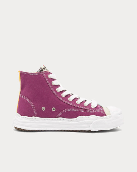 Mihara Yasuhiro Hank Original Sole Canvas Blue & Purple High Top Sneakers - 1