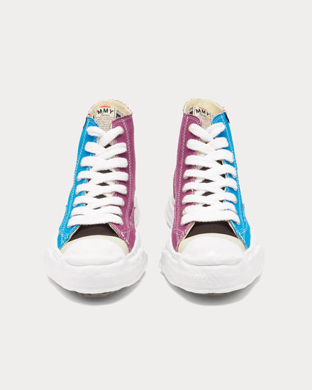 Mihara Yasuhiro Hank Original Sole Canvas Blue & Purple High Top Sneakers - 2
