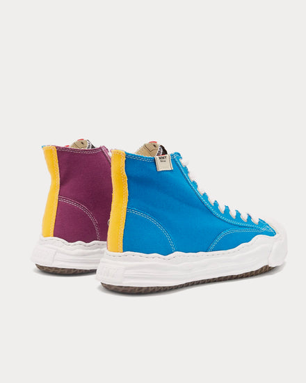 Mihara Yasuhiro Hank Original Sole Canvas Blue & Purple High Top Sneakers - 3