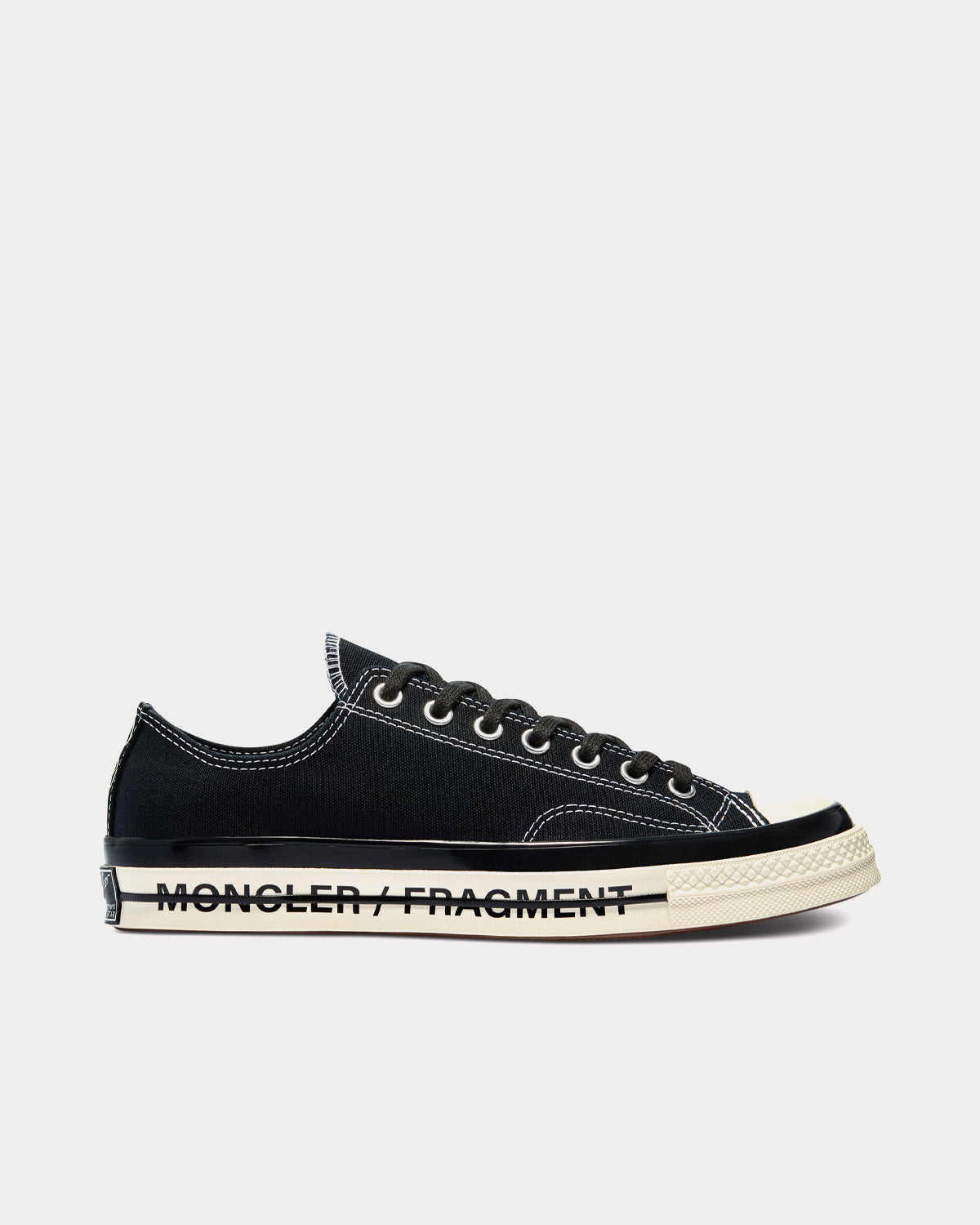 Converse x 7 Moncler FRGMT - Chuck 70 Black / Black / Egret Low Top Sneakers