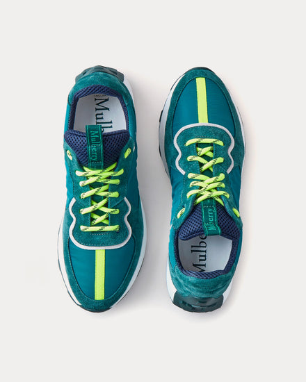 Mulberry Runner Mulberry Green Leather & Synthetic Mix Low Top Sneakers - 2