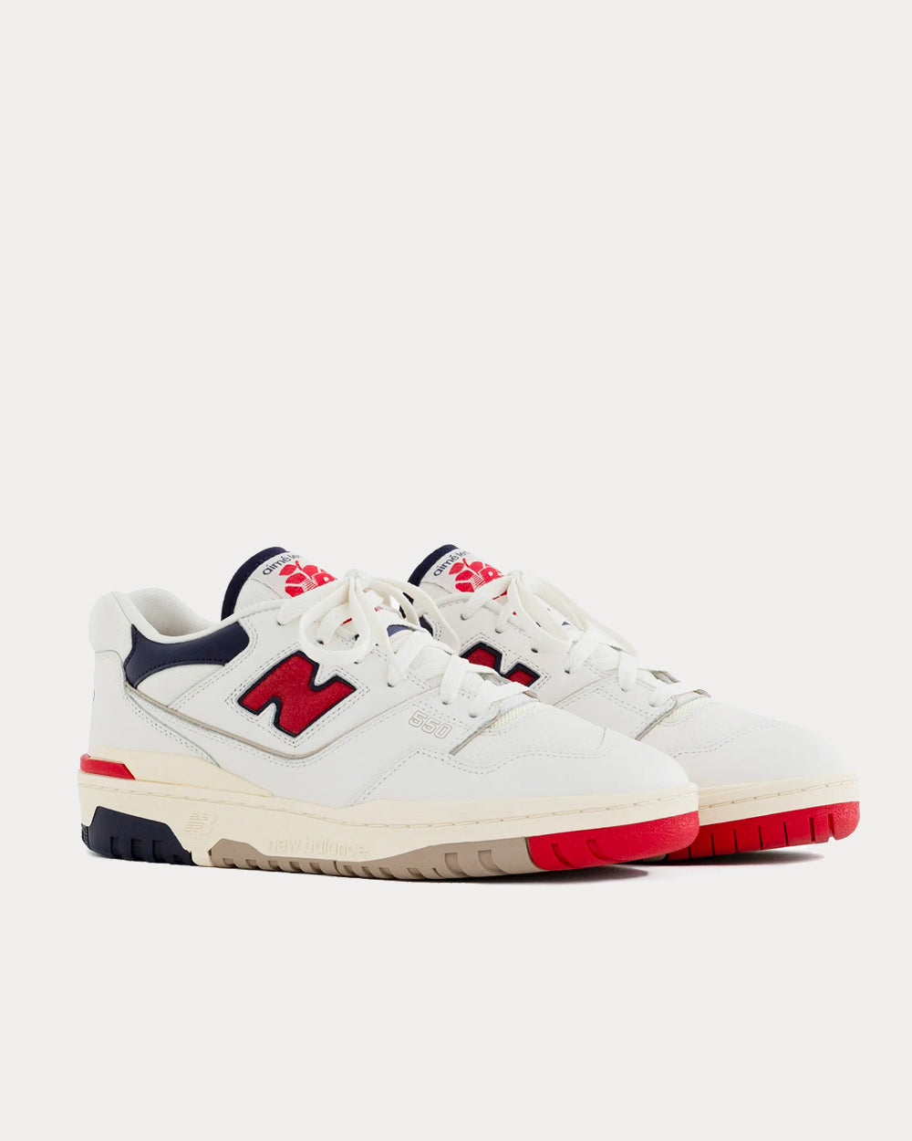 New Balance x Aime Leon Dore - 550 White / Red / Navy Low Top Sneakers